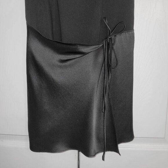 Cinq a Sept Hilary Crepe Silk Faux Wrap Mini Dress LBD - Picture 6 of 11